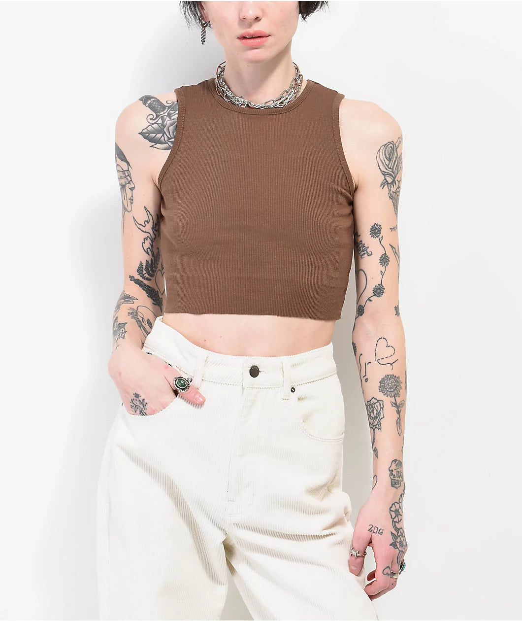 Empyre Bunney Jarra Crop Camiseta sin mangas