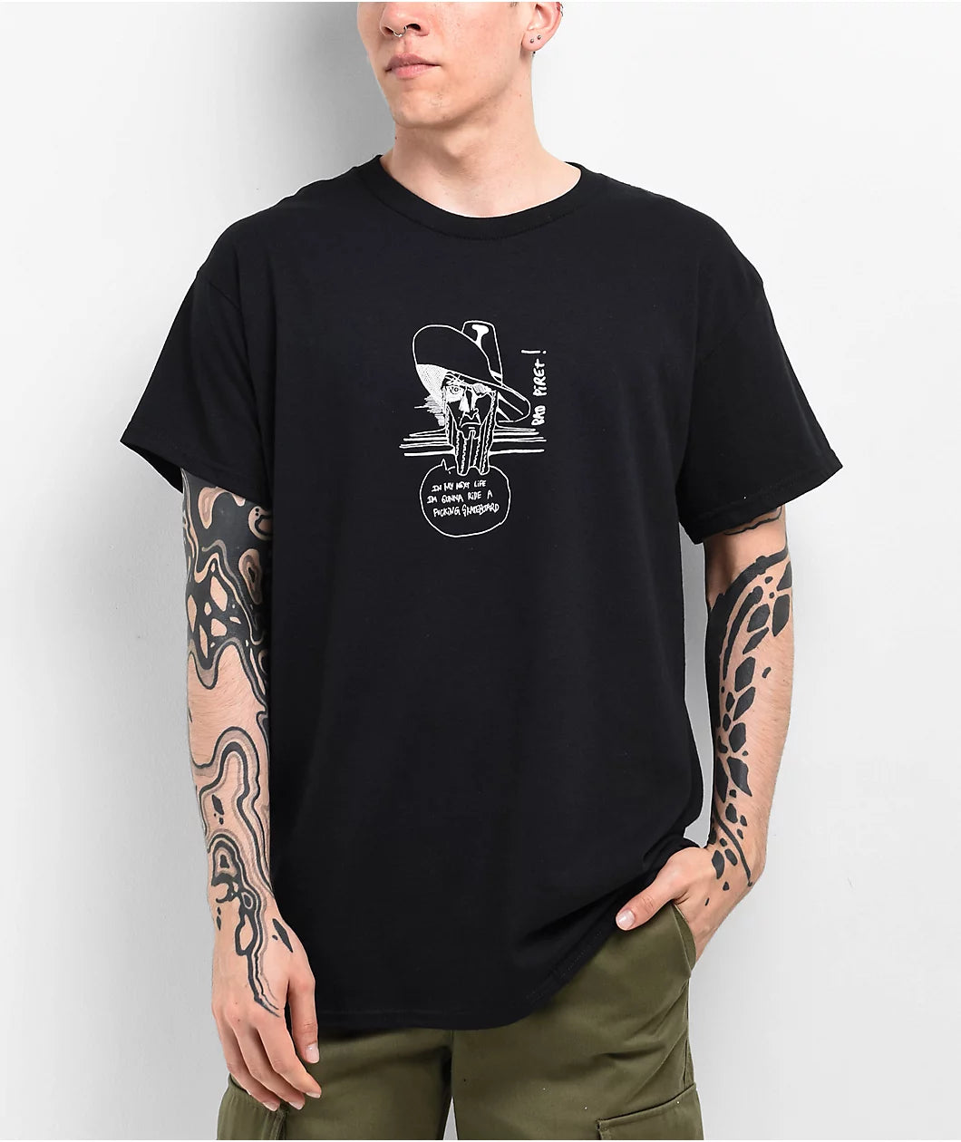 Camiseta Krooked Piret Negra