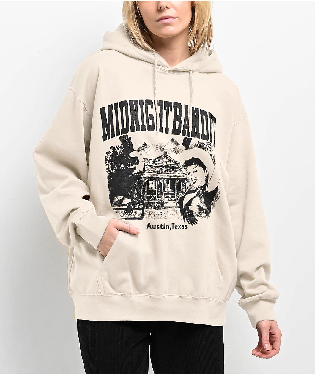 Sudadera con capucha Midnightbandit Welcome Home Off White