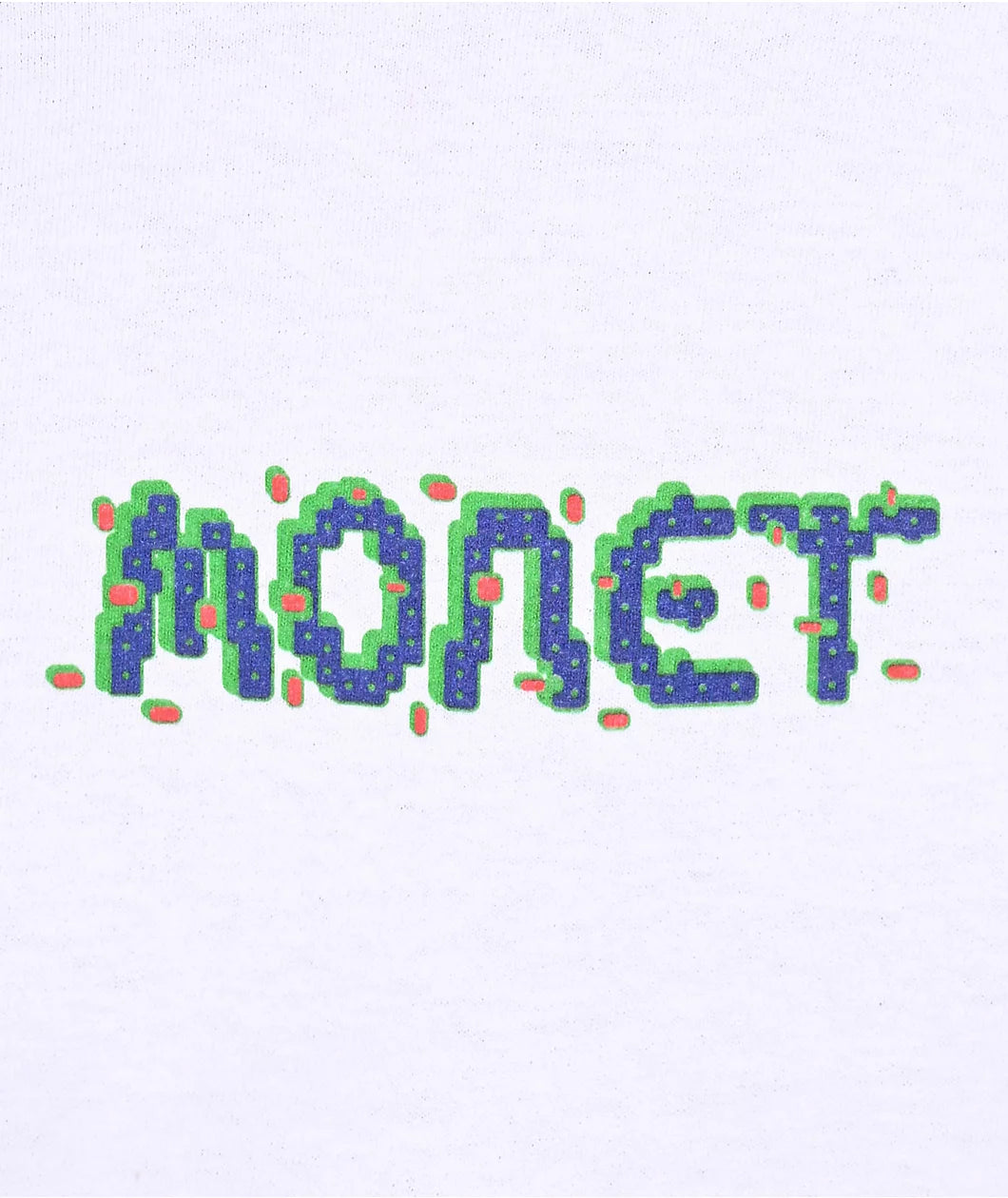 Camiseta de manga corta Blanca Monet Skateboards Bit Party