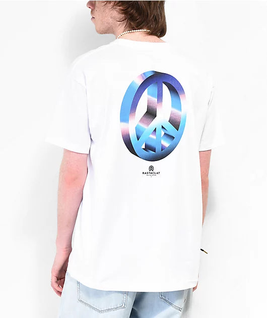 Camiseta de manga corta blanca Rastaclat Peace Reimagined