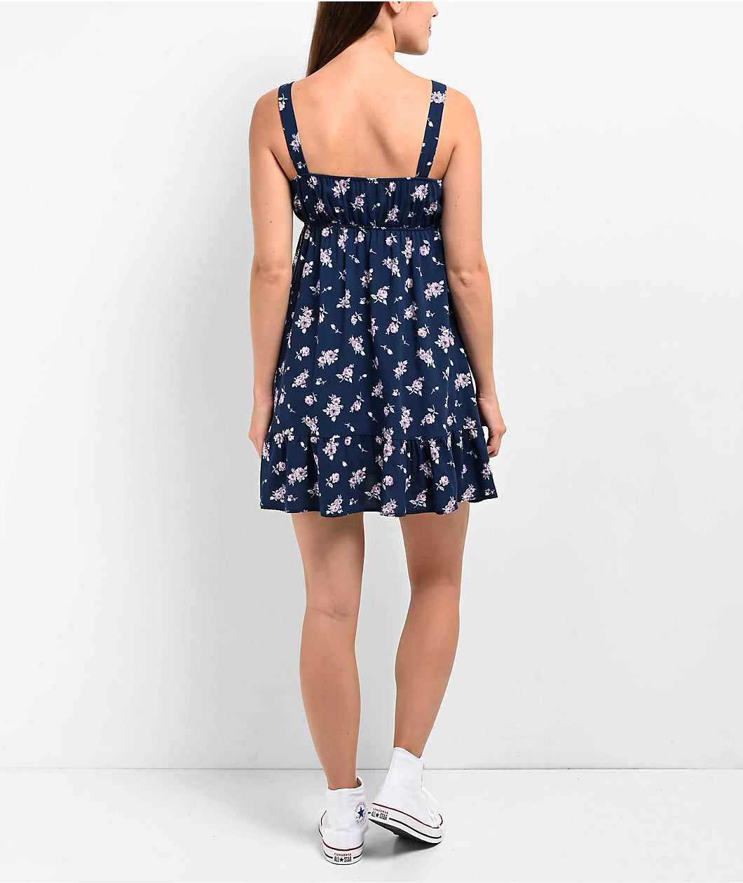 Vestido Spicychix Azul Floral Oscuro