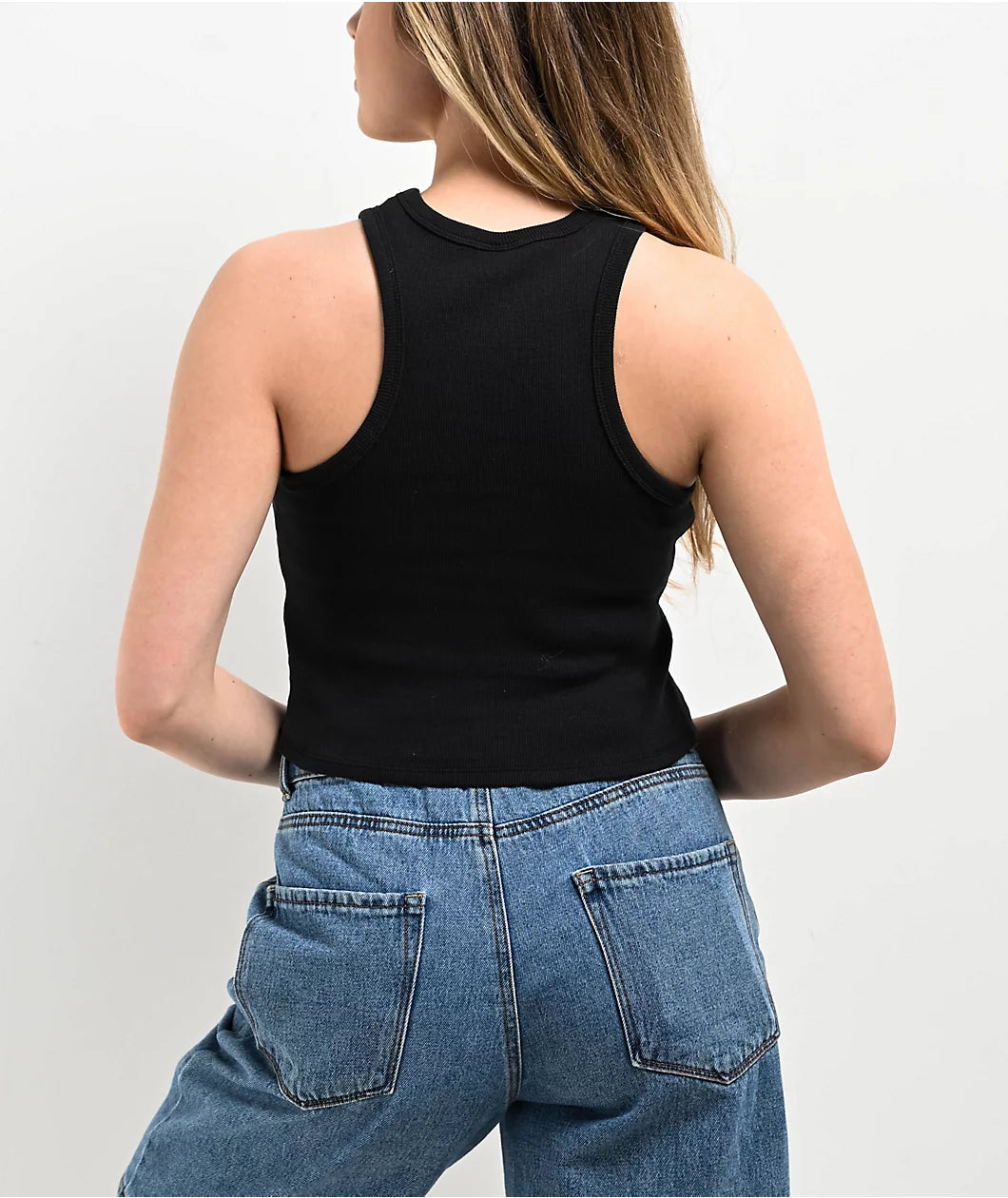 Zine Nimah Camiseta sin mangas Black Crop