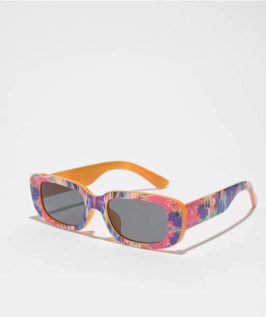 Lentes de Sol Rectangulares con Estampado Graffiti