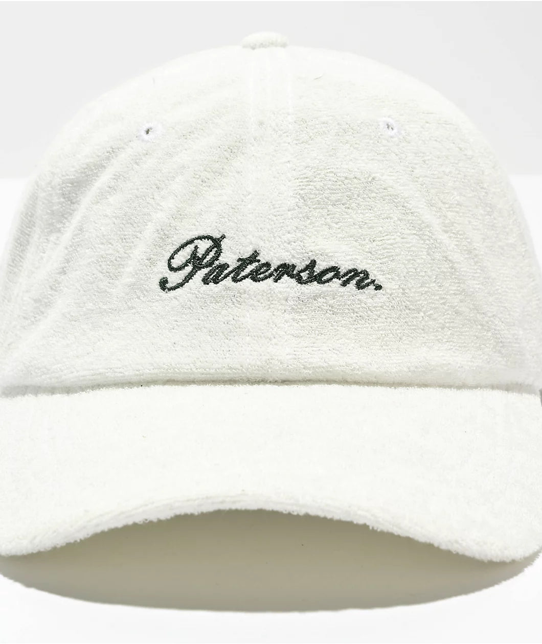 Gorra Strapback Blanco de Terry con Logo de Paterson