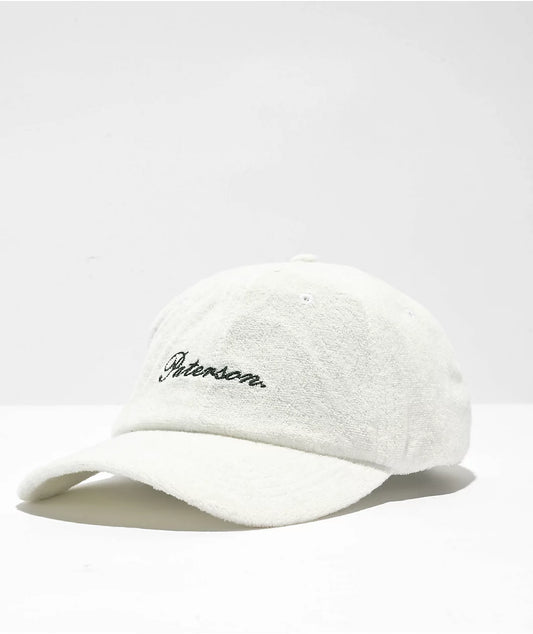 Gorra Strapback Blanco de Terry con Logo de Paterson