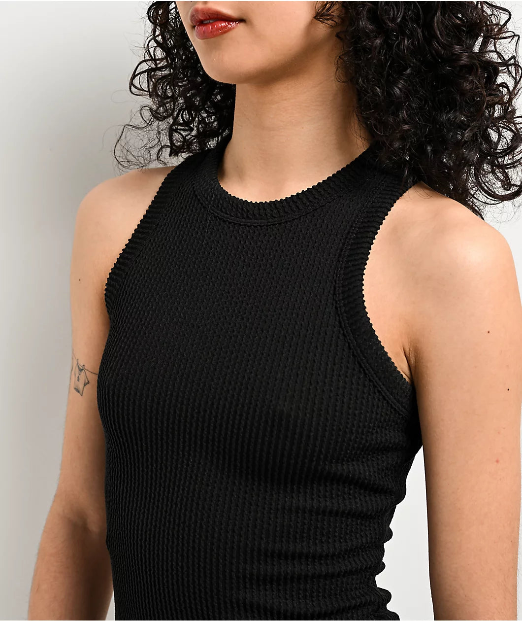 Vestido ajustado de canalé negro Spicychix