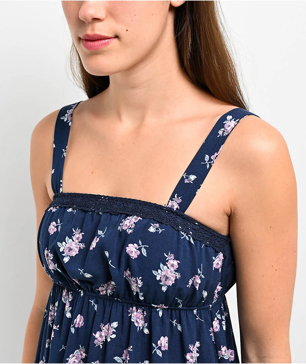 Vestido Spicychix Azul Floral Oscuro
